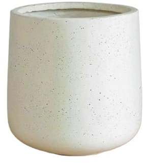 Macetas para Plantas Macetero de arcilla de magnesio con agujeros de drenaje, macetero decorativo grande for interiores y exteriores for el hogar y el Patio, macetero de columna Maceteros Decorativo