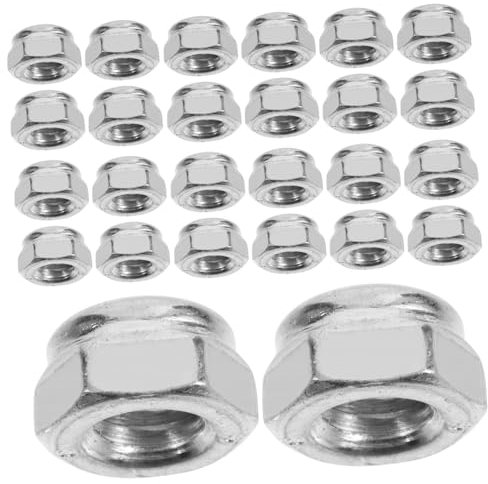 HOMSFOU 100piezas Tuercas De Seguridad Hexagonales Inoxidable Kit Surtido Tuerca De Inserción Resistentes Al Desgaste