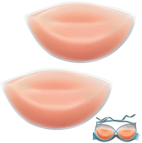 1Pair Silicone Breasts Insert Silicone Bra Inserts, Bra Pads Breast Enhancers Chicken Fillet Enhancers Push Up Booster Pads for Bikini Swimsuit Daily