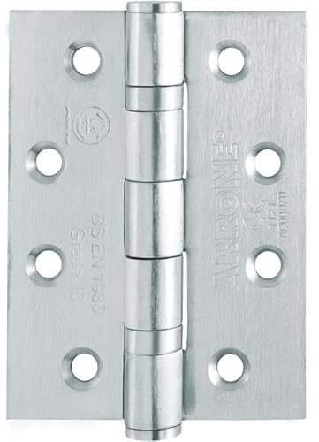 ARRONE AR8187 Grade 13 Ball Bearing Fire Door Hinges, Satin Stainless Steel, Suitable for FD30, FD60, FD90, and FD120 Timber Fire Rated Doors