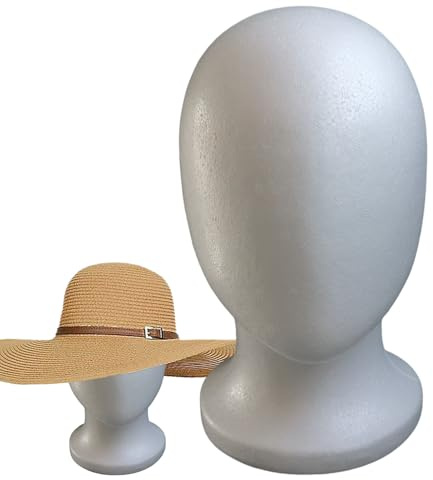 Générique Tête À Perruque En Mousse, Support Pour Mannequin En Mousse, Présentoir Cosmétique Sans Visage pour Modèles Capillaires Postiches Style Chapeaux