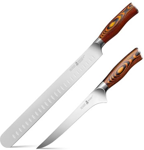 TUO 12 inch Carving Knife & 7 inch Boning Knife, German Steel