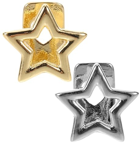 VALICLUD 2 Stück Sternezahngrills Metall Glatte Oberfläche Hip Hop Zahnschmuck für Männer und Frauen Nachtleben Cosplay Zubehör