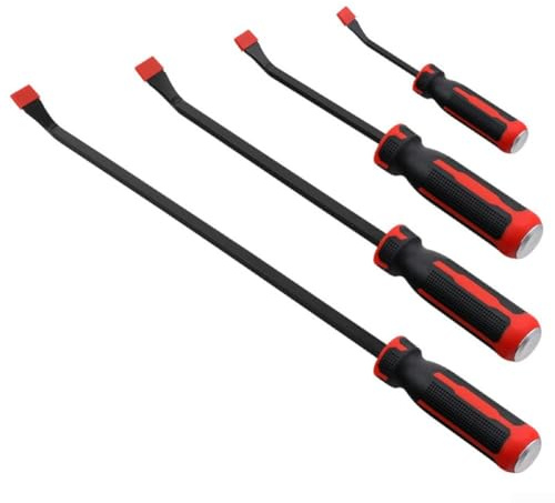 QuivyLivy Lot de 4 pieds-de-biche robustes avec poignée antidérapante et poignée plus épaisse pour levier de biche en acier au chrome vanadium 20,3 cm, 30,5 cm, 45,7 cm, 61 cm