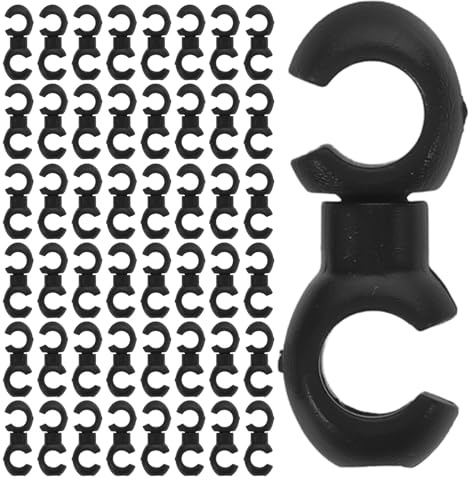 MUSISALY 100 Pezzi Clip Fermacavi Bici in Plastica Nera Morsetti per Cavi Freno e Cambio Supporti per Cavi Montati sul Telaio Adatti a Mountain Bike