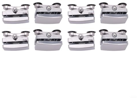 Lot de 8 roulettes de cabine de douche en ABS, 23 mm Roulettes de rechange haut et bas pour portes coulissantes, fonctionnement silencieux, facile à installer, convient aux portes de douche droites et