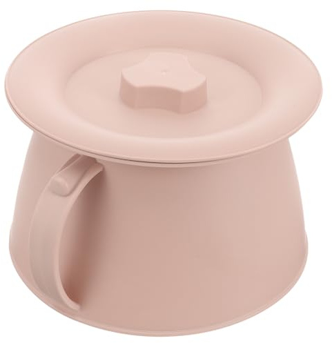 MAGICLULU Pot de Chambre en Plastique avec Couvercle, sans Bavure et Facile à Nettoyer, Forme Ronde à Base Plate, pour Personnes Âgées et Garçon et Filles