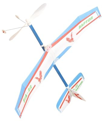 Flying Glider Aircraft - 50cm Rubber Band Airplane, Educational Science Kit | Wind Up Elastic Powered Plane For Children Teens Students, Outdoor Yard Playing Backyard Games Physical Activity