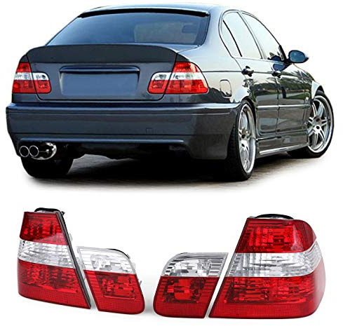 Rückleuchten Set Rot Klar passt für 3er BMW E46 Limousine Facelift 2001-2005