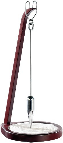 infactory Pendel Deko: Holz-/Edelstahl-Sandpendel Kerala 39 cm hoch (Physikalisches Pendel, Holz Edelstahl, Buddha)