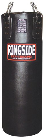 Ringside 65-pound Leather Boxing Punching Heavy Bag (Filled) , Black