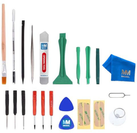 MMOBIEL 22 in 1 Reparatur Öffnungs Werkzeug Kit Schraubendreher Set Für iPhone, iPad, iPod iTouch PSP NINTENDO HTC Samsung Nokia Huawei LG Motorola - Strapazierfähiger PVC Saugnapf mit Nylon Spugder Für Display Ersatz Reparatur