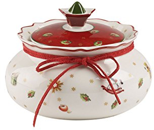 Villeroy & Boch - Toy's Delight Kleine Vorratsdose, Dose Weihnachten Klein, Gebäckdose Porzellan Weihnachten, Keksdose Weihnachten, Weihnachtsdeko, Süßigkeiten Box Aufbewahrung, Premium Porzellan