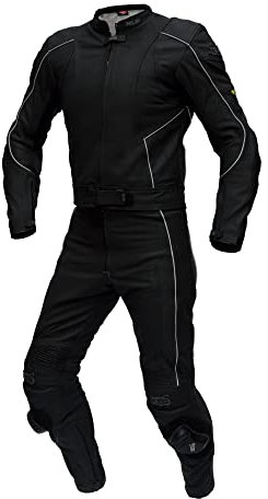 XLS Lederkombi, Herren Zweiteiler, Schwarz, matt, Echtleder, zweiteilige Motorradkombi (64)