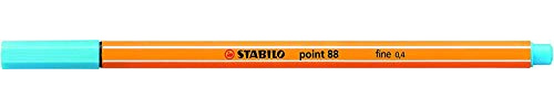 STABILO point 88, Fineliner 0,4 mm – Box von 10 Stifte - azurblau