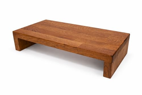Fußbank Fußtritt Hocker Eiche Holz Handarbeit Schemel Ritsche Sofatablett Monitorständer