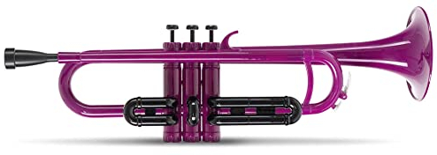 Classic Cantabile MardiBrass ABS Kunststoff Trompete - Perinet-Ventile - 510g leicht - Bohrung: 11,6 mm - inkl. Mundstück und Gigbag - lila