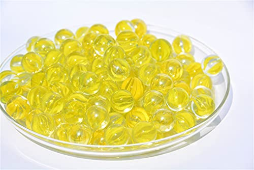 hochwertige Murmeln aus Glas, Ø ca. 16 mm, 100 Stück (gelb, 121 3119)