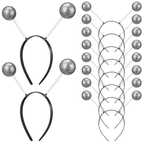VALICLUD Glitzerndes Antennen Haarband Mit Federkugel Elastisches Haarschmuck Für Damen Und Kinder Modisches Stirnband Für Geburtstagsfeiern Karneval 23.50X10.00X4.00Cm