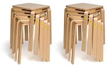 10x Erzi Hocker 35 aus Formholz 10er Set Hockergymnastik Reha Therapie Kinder