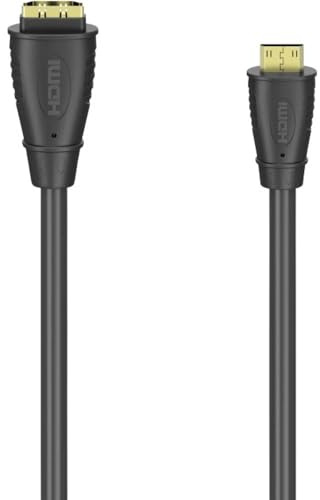 Hama 00205167 HDMI Adapterkabel [1x HDMI-Buchse - 1x Mini-HDMI-Stecker] Schwarz 10cm