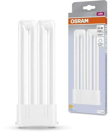 Osram DULUX F36 LED-Lampe für 2G10 Sockel, 20 Watt, 2500 Lumen, Kaltweiß (4000K), Ersatz für herkömmliche 36W-Dulux Leuchtmittel