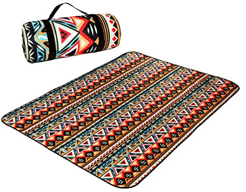 APJJ Picknickdecke Waschbar Groß 300x300, 3 Schichten Dicker picknickdecken Wasserdicht, Tragbare Wärm Isoliert Outdoor Picnic Decke für Camping Piknicke und Wanderungen,D,200×200