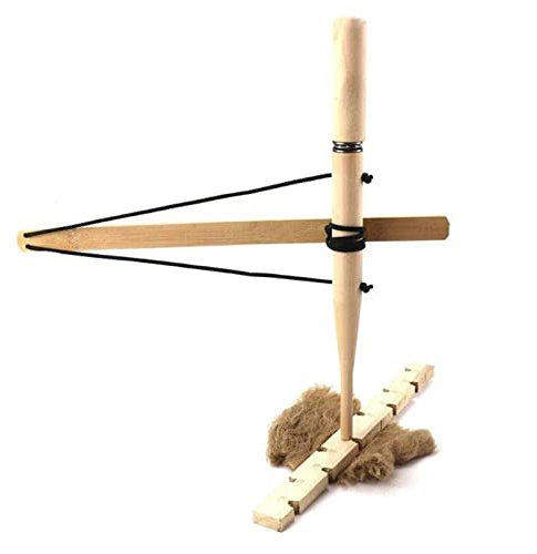 WJYXSH Portable Bow Drill Friction Fire Starter Primitive Wood Outdoor Survival Practice Drilling Tool Kits for Camping Hiking