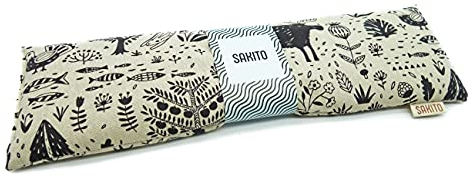 Körnerkissen Mikrowelle (43x12 cm) - Wärmekissen - Natürliche Linderung bei Nacken, Rücken und Menstruationsschmerzen, Anwendung mit Wärme oder Kälte - Hohe Wärmespeicherung - Lavendelduft