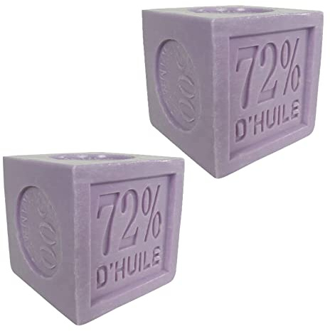 SudoreWell® Savon de Marseille Würfelseife Lavendel 2 x 300g Cube, 100% natürlich ohne Farb- und Duftstoffe