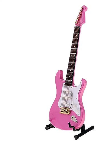 TSTS Miniatur Musikinstrument Replica Rosa Mini-Akustikgitarre Aus Holz, Modellgitarre, Ornament, Heimdekoration, Geschenk (Color : 02)
