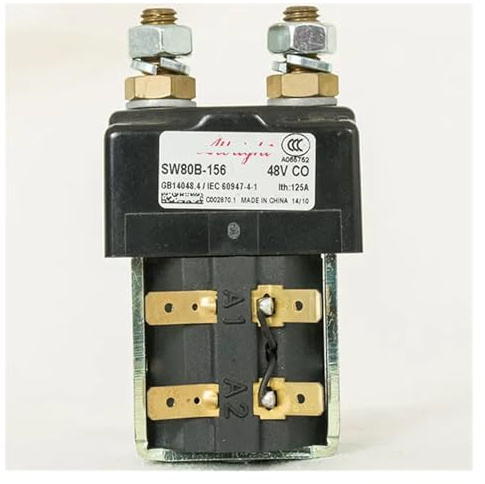 contacteurs c.c. pour véhicules SW80 SW80B-156 48 V contacteur 48 volts 125A relais solénoïde chariot élévateur électrique empileur électrique transpalette (Color : Coil Voltage 12V)