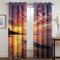 Sonnenuntergang Verdunklungsvorhänge, Meer 3D Digitaldruck Ösen Vorhang 2Er Set, Blickdicht Gardinen Kinderzimmer Schlafzimmer Wohnzimmer Thermovorhang 2 x 110B x 210H cm