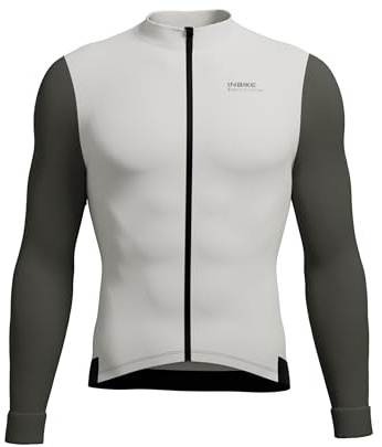 INBIKE Maillot de Ciclismo Hombre Polar Cálido Manga Larga Otoño e Invierno Camisetas de Ciclismo de Montaña Hombre Mujer Secado Rápido Cómodo Marrón Azul Verde YY