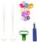 2 Kit de Support de Ballon, 160cm Tige Ballon Support,Srbre à Ballons en Plastique,Réutilisable Tige Ballon,Tige Ballon Ajustable avec Base pour Anniversaire,Fête,Mariage,Décoration de Fête 63in