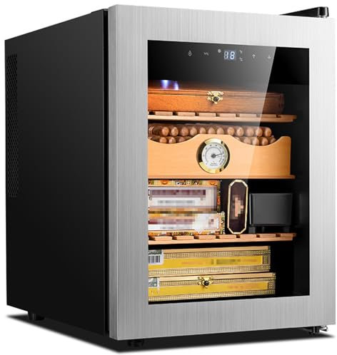 Elektronischer, feuchtigkeitsspendender Zigarrenschrank mit konstanter Temperatur, Regal aus weichem Zedernholz, kleiner Mini-Kühlschrank für zu Hause, Eisbar, Weinschrank