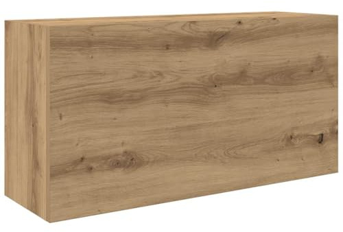 vidaXL Aparador de pared de baño en madera de roble, armario de almacenamiento para cuarto de baño, 80x25x40cm