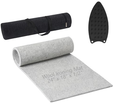 Wollpressmatte zum Quilten, 61 x 45,7 cm, tragbare Woll-Bügelmatte, 100 % gefilzte Wolle, Bügelbrett für Quilter, ideal für Quilt- und Nähprojekte