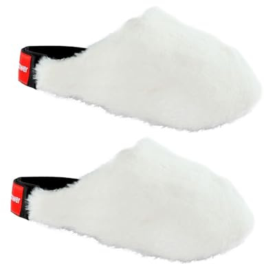 Qianly Fundas para Calzado de Esquí para Actividades en La Nieve, Guantes para Botas de Hombre, Blanco, L