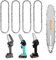 LightBeacon 4 Pièces Chaînes de tronçonneuse, Chaîne Tronçonneuse 6 Tronconneuse Chaine, 37maillons, Plaque Guidage 18.5cm, pour Les Coupeurs des Branches dans Le Jardin