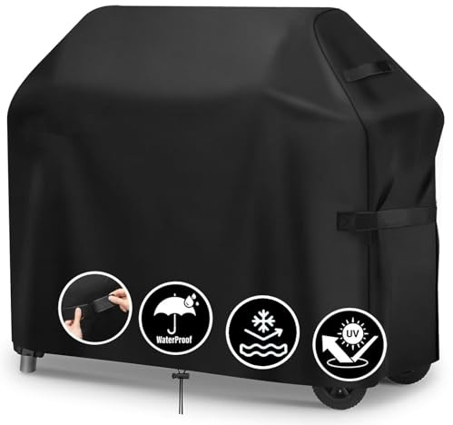 LCGOD Housse de Protection pour Barbecue Imperméable, 420D Oxford Résistante aux Intempéries, Respirante Anti-Déchirure, Format Universelle 132 x 66 x 109 cm