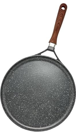 32cm Marble Coated Non-Stick Flat Tava Pan, Die Cast, Induction Compatible Ideal for Roti, Paratha, Pan Cakes and etc.