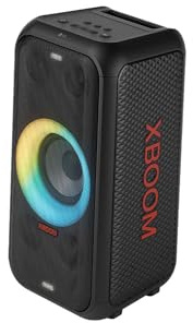 LG xboom, grande altoparlante Bluetooth con ruote, modalità Karaoke, wireless portatile con effetti luminosi, cassa impermeabile IPX4,Altoparlante portatile da 200W, modello DXL5T