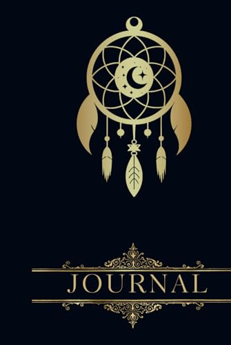 Golden Dream Catcher Journal - Lined, 250 cream pages, 6 x 9, gift for Friends, Family