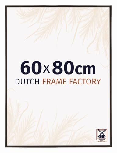 Dutch Frame Factory - Bilderrahmen 60x80 cm Antrazit - Kunststoff | Antireflex-Acrylglas aus Kunststoff, Wandmontage, Geeignet für Fotos, Poster und Puzzles, Easy, Made in Holland