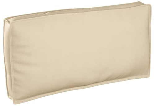 vidaXL Kissen Beige 120 x 60 x 12 cm Oxford-Stoff, Luxuriöses Wohnzimmerkissen, rechteckig, modernes, wasserfestes Material, für drinnen und draußen, bequem überall