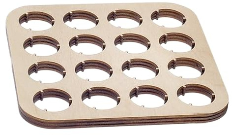 Exhibidor de cubierta de botella, recogedor cuadrado para botellas de cerveza, bandeja de almacenamiento de tapa de vino de madera de 16 ranuras, decoración del hogar para coleccionistas, mujeres