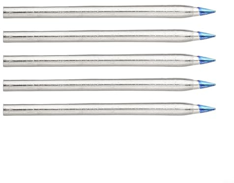 5er-Pack blaue spitze Schweißspitzen für externen Heißlötkolben, 30 W/40 W/60 W/80 W/100 W/150 W Leistungsoptionen, Kupfermaterial mit Lötzinn (5 Stück, 30 W)