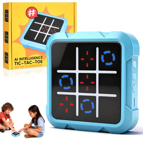 Tic Tac Toe, Tic Tac Toe Elektronisch, 4-In-1 Handkonsolen Puzzlespielkonsole, Elektronisches Digitales Tic-Tac Toe-Spiel, für Kinder & Erwachsene