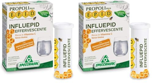 SPECCHIASOL INFLUEPID EFERVESCENTE - 20 comprimidos - Alivia los sintomas de la gripe y el resfriado. (Paquete de 2)